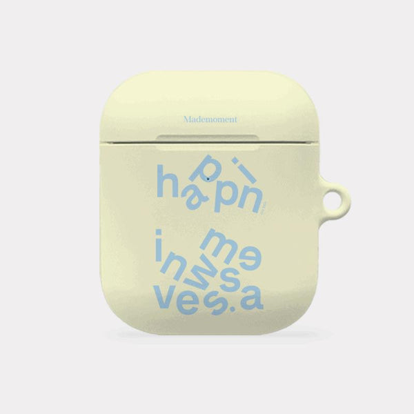 [Mademoment] Wave Of Happiness Lettering Design AirPods Case