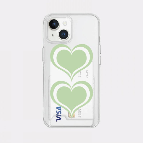 [Mademoment] Coloring Green Design Clear Phone Case (3 Types)