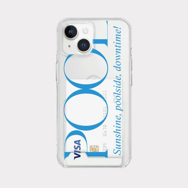 [Mademoment] Poolside Lettering Design Clear Phone Case (3 Types)