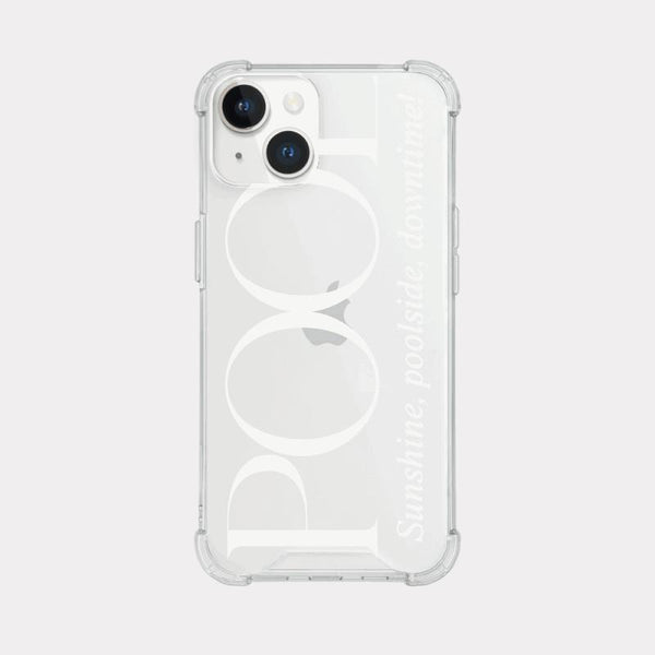 [Mademoment] Poolside Lettering Design Clear Phone Case (3 Types)