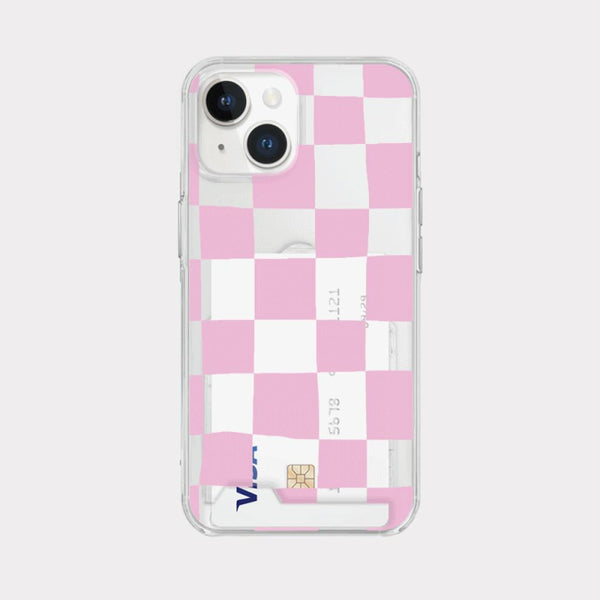 [Mademoment] Coloring Pink Design Clear Phone Case (3 Types)