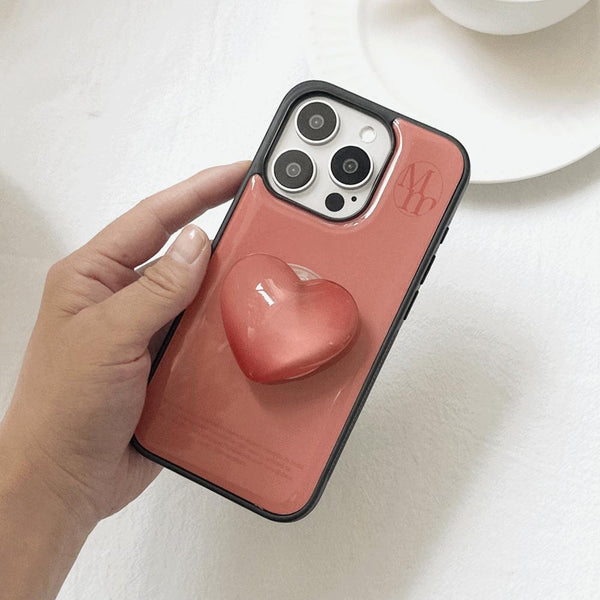 [Mademoment] Soft Cream Plain Design Bumper Phone Case