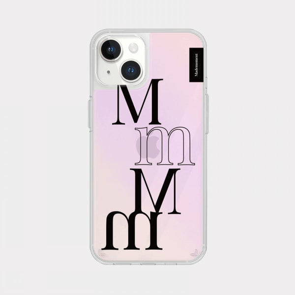 [Mademoment] Two Tone Design Glossy Mirror Phone Case