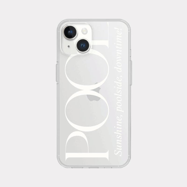 [Mademoment] Poolside Lettering Design Clear Phone Case (3 Types)