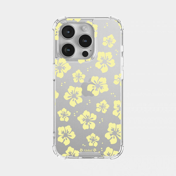 [Mademoment] Aloha Flower Design Clear Phone Case (3 Types)