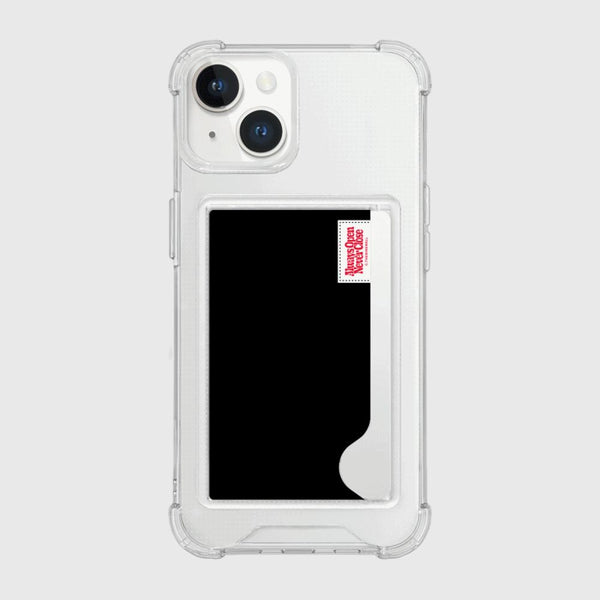 [THENINEMALL] Basic Color Label Clear Phone Case (1 Type)