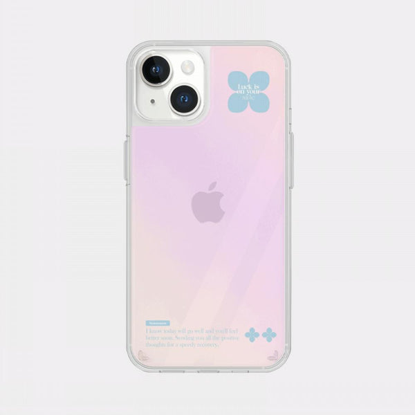 [Mademoment] Coloring Blue Design Glossy Mirror Phone