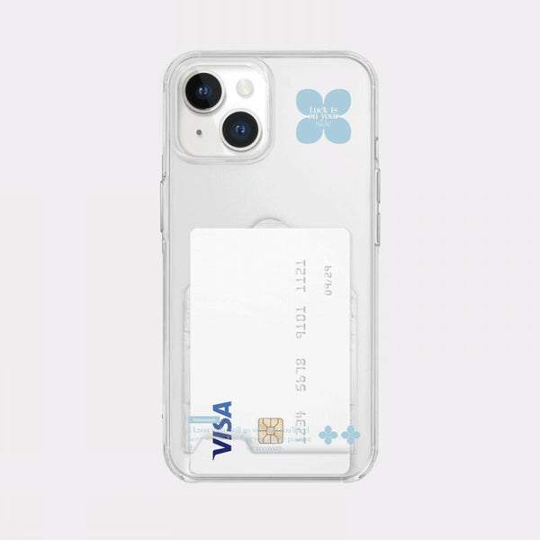 [Mademoment] Coloring Blue Design Clear Phone Case (3 Types)