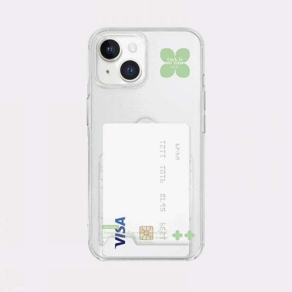 [Mademoment] Coloring Green Design Clear Phone Case (3 Types)