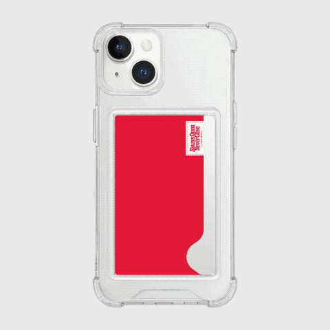 [THENINEMALL] Basic Color Label Clear Phone Case (1 Type)