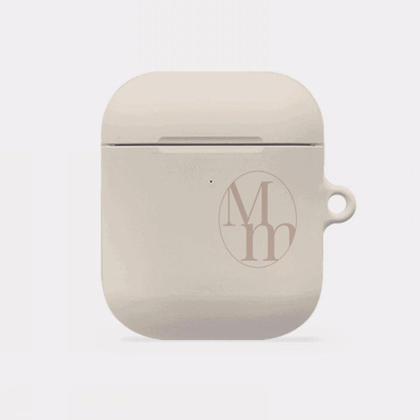 [Mademoment] Soft Cream Plain Design AirPods Case