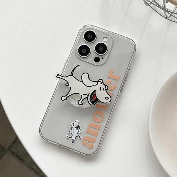 [Mademoment] Another Dog Design Clear Phone Case (3 Types)