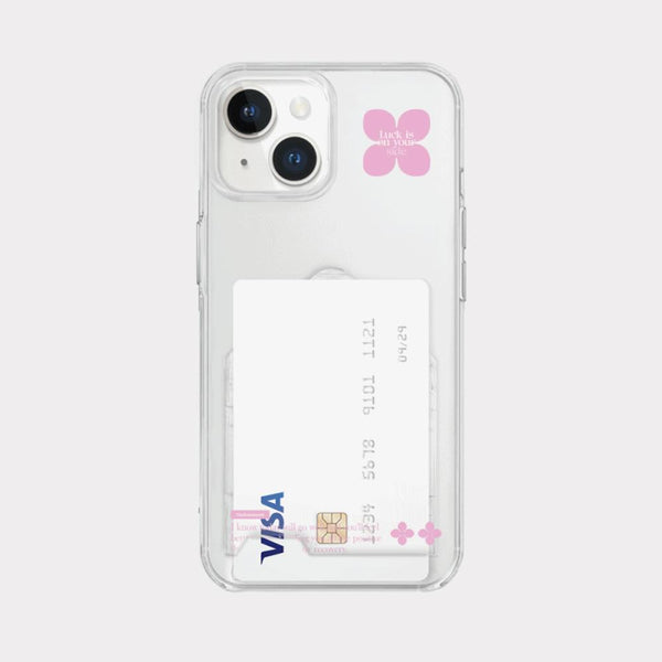 [Mademoment] Coloring Pink Design Clear Phone Case (3 Types)