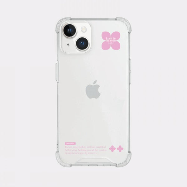 [Mademoment] Coloring Pink Design Clear Phone Case (3 Types)