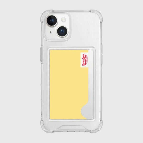 [THENINEMALL] Basic Color Label Clear Phone Case (1 Type)