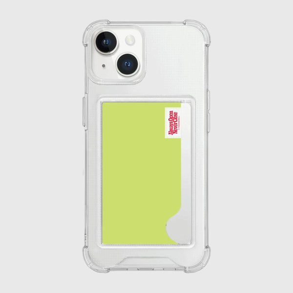 [THENINEMALL] Basic Color Label Clear Phone Case (1 Type)