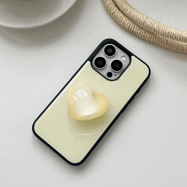 [Mademoment] Soft Cream Plain Design Bumper Phone Case