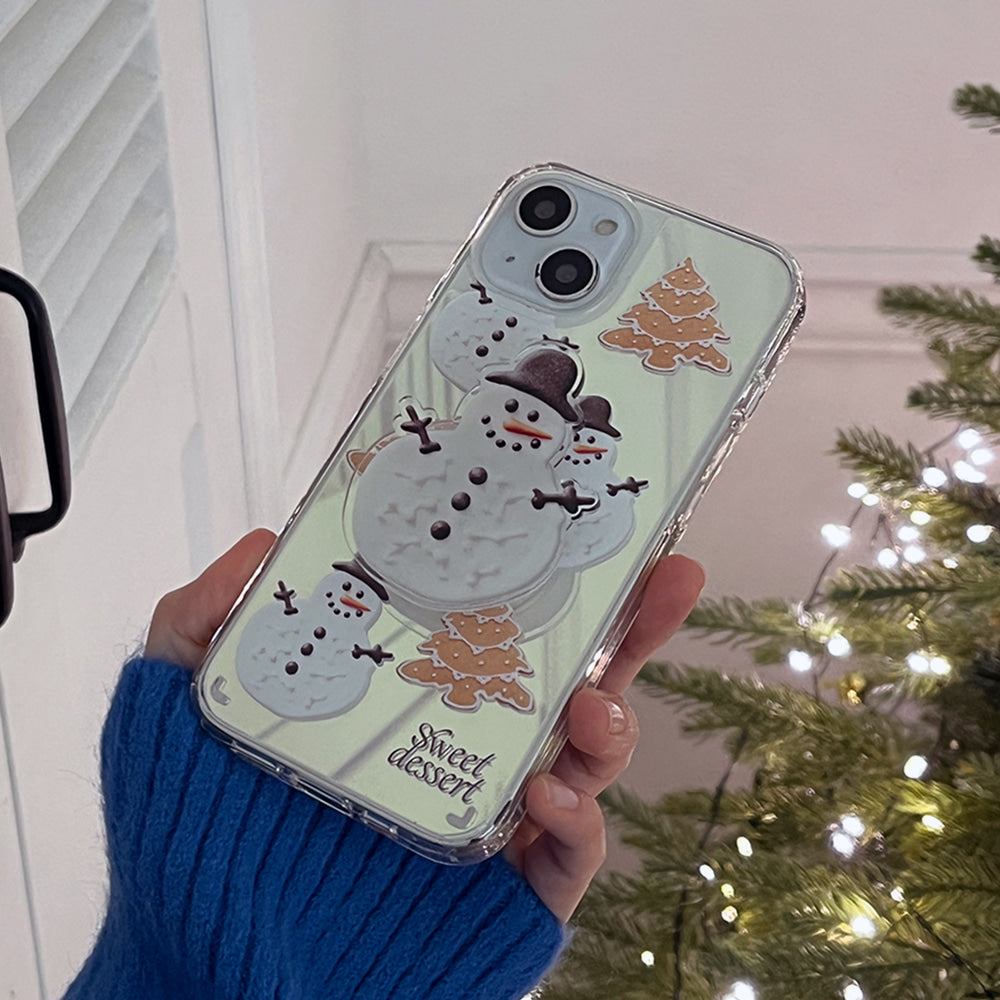 [Mademoment] Holiday Dessert Pattern Design Glossy Mirror Phone