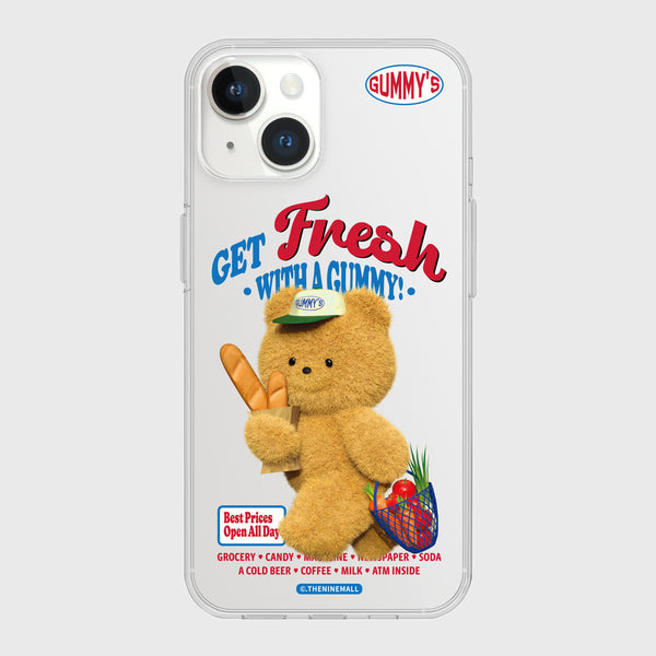 [THENINEMALL] Gummys Fresh Market Clear Phone Case (3 types)