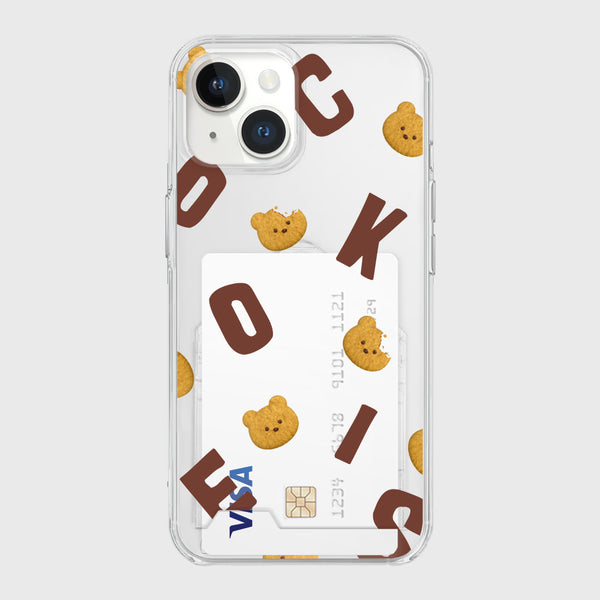 [THENINEMALL] Cookies Alphabet Pattern Clear Phone Case (3 types)