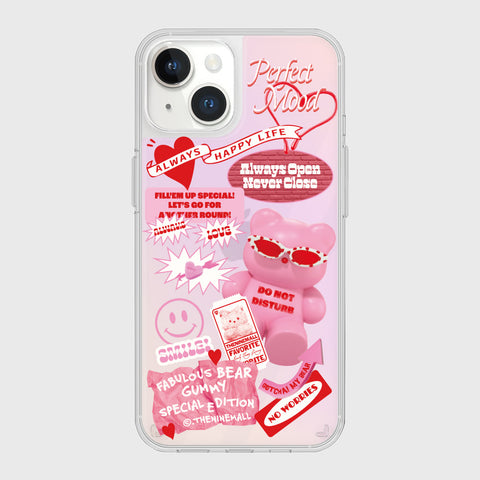 [THENINEMALL] Pink Gummy Sitcker Mirror Phone Case