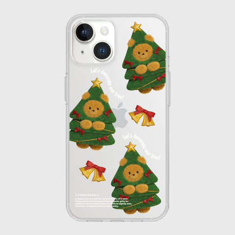 [THENINEMALL] Pattern Tree Gummy Clear Phone Case (4 types)