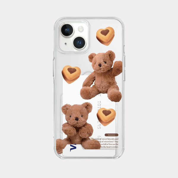 [Mademoment] Pattern Sweet Some Teddy Design Clear Phone Case (3 Types)