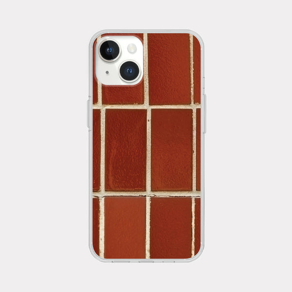 [Mademoment] Old Brown Tile Design Clear Phone Case (3 Types)