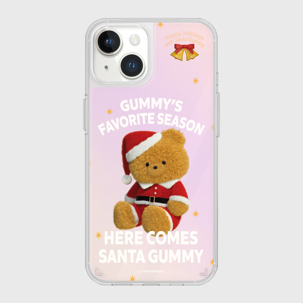 [THENINEMALL] Here Comes Santa Gummy Mirror Phone Case