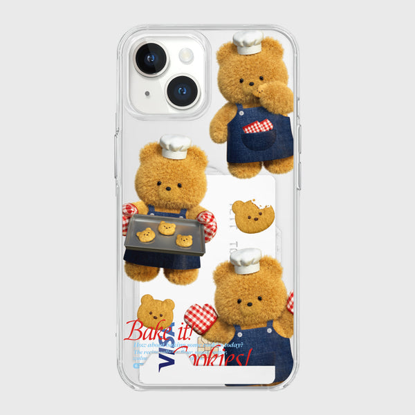 [THENINEMALL] Pattern Cookie Gummy Clear Phone Case (3 types)