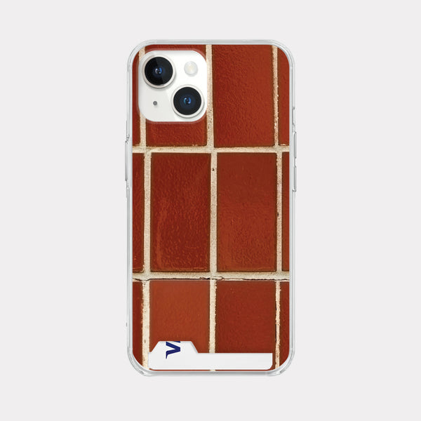 [Mademoment] Old Brown Tile Design Clear Phone Case (3 Types)