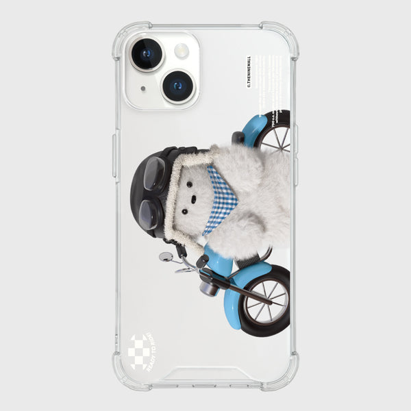 [THENINEMALL] Rider Puppy Clear Phone Case (3 types)