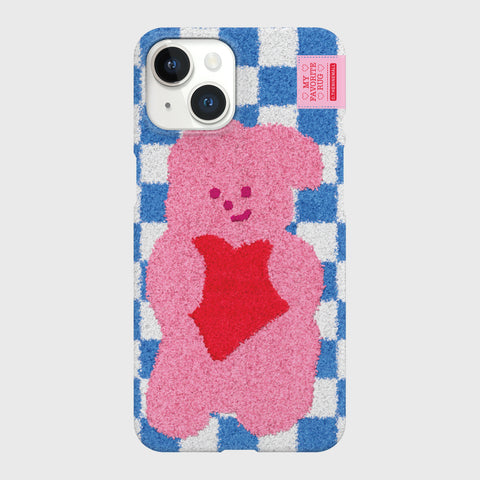 [THENINEMALL] Windy Checkerboard Rug Hard Phone Case (2 types)