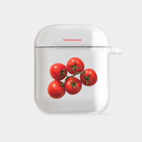 [Mademoment] Red Tomato Design Clear AirPods Case