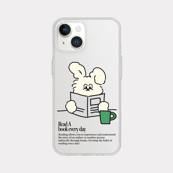 [Mademoment] Reading Butty Design Clear Phone Case (4 Types)