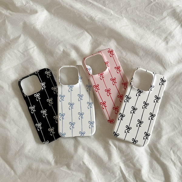 [Mademoment] Line Ribbon Pattern Design Phone Case