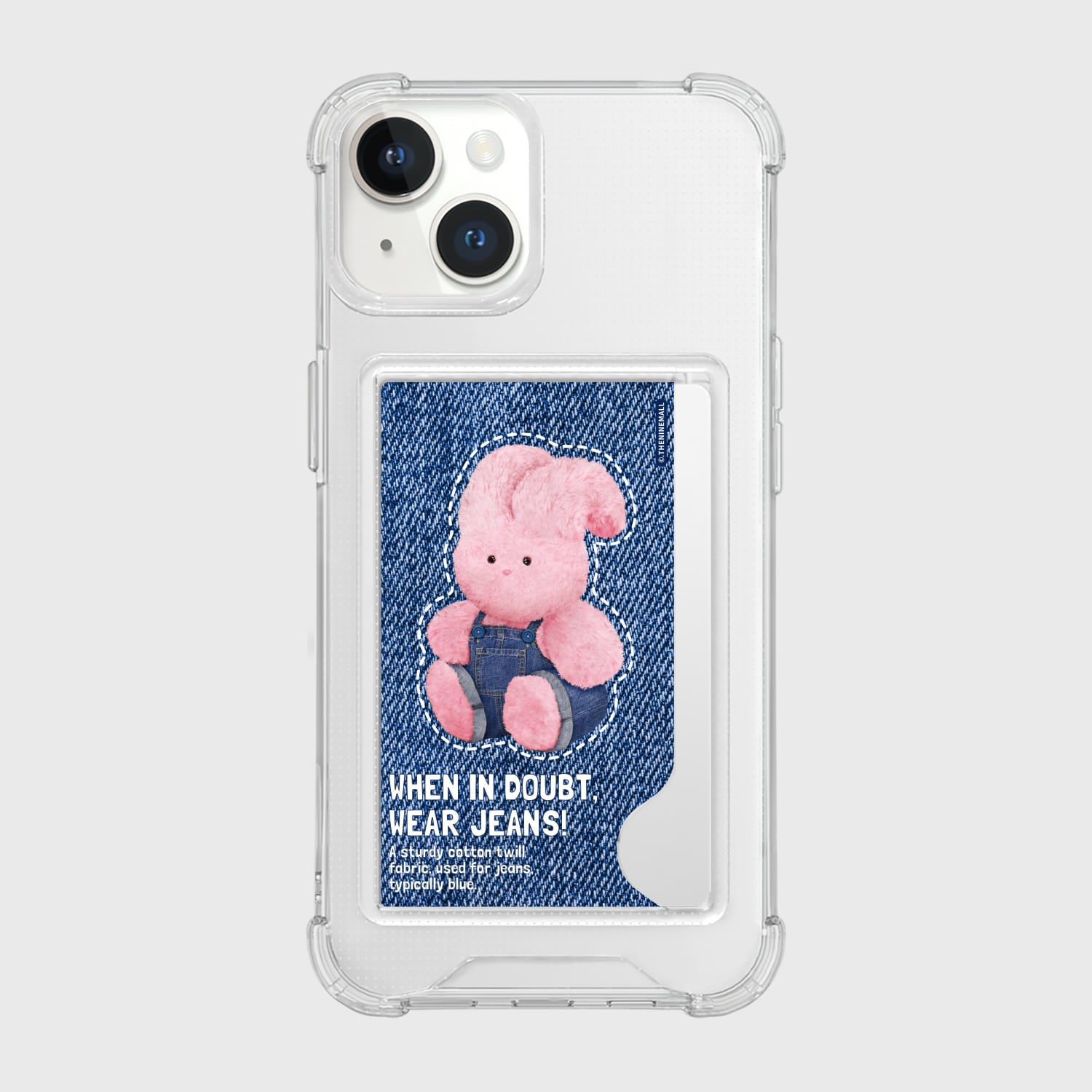 [THENINEMALL] Denim Windy Clear Phone Case (1 type)