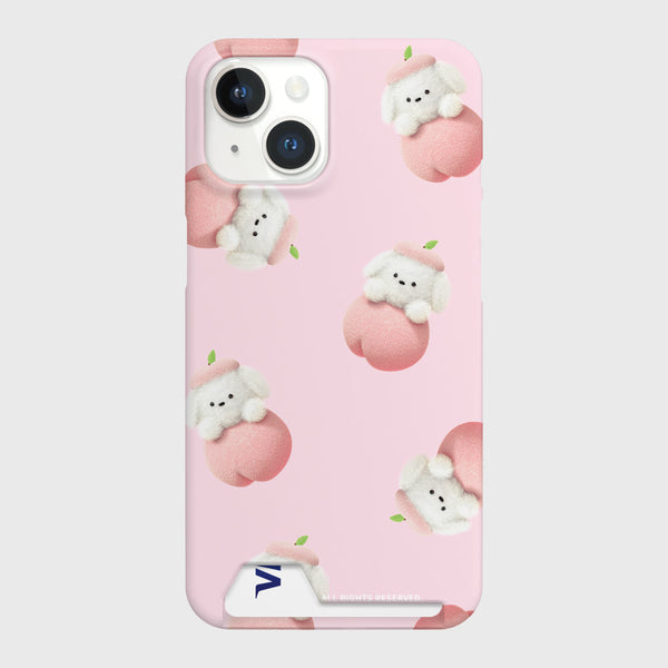 [THENINEMALL] Pattern Peach Ppokku Hard Phone Case (2 types)