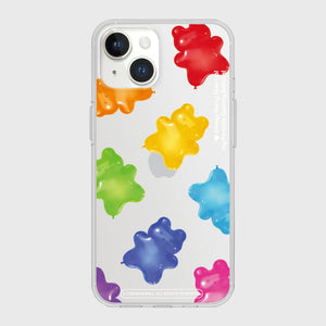 [THENINEMALL] Rainbow Gummy Balloon Clear Phone Case (3 types)