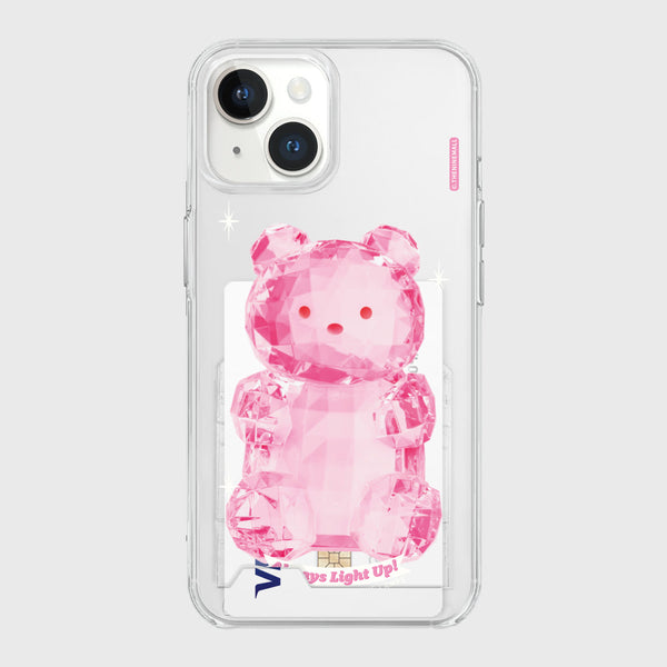 [THENINEMALL] Pink Light Gummy Clear Phone Case (3 types)