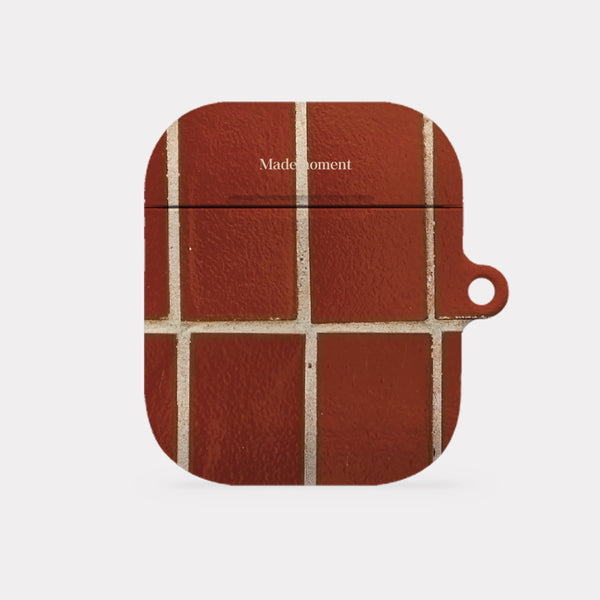 [Mademoment] Old Brown Tile Design AirPods Case