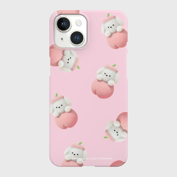 [THENINEMALL] Pattern Peach Ppokku Hard Phone Case (2 types)