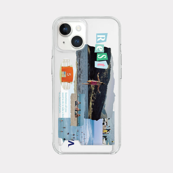 [Mademoment] Rest Today Design Clear Phone Case (3 Types)