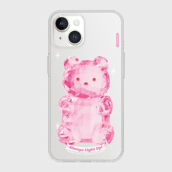 [THENINEMALL] Pink Light Gummy Clear Phone Case (3 types)