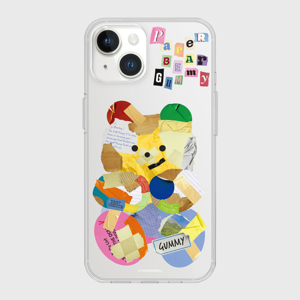 [THENINEMALL] Paper Gummy Clear Phone Case (3 types)