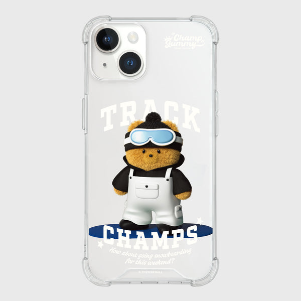 [THENINEMALL] Snowboarder Gummy Clear Phone Case (3 types)