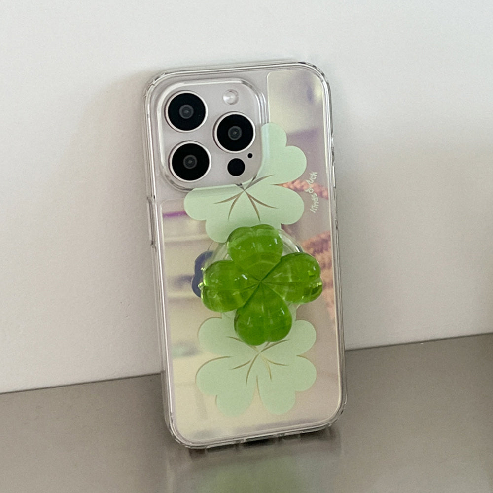 [Mademoment] Kind Of Luck Design Glossy Mirror Phone