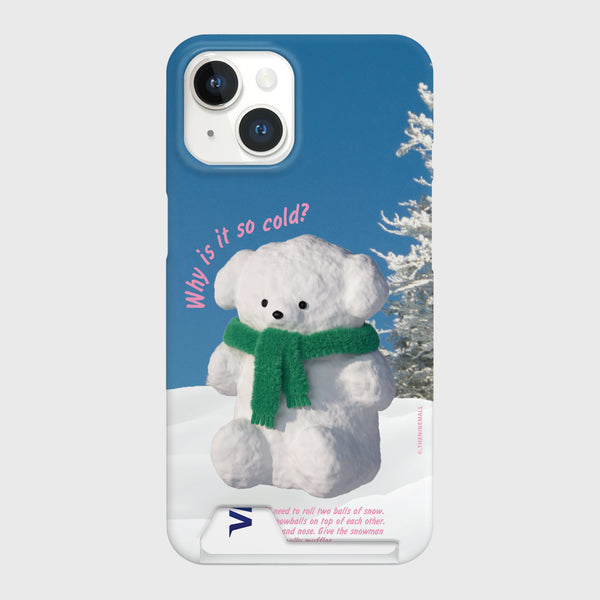 [THENINEMALL] Puppy Snowman Hard Phone Case (2 types)