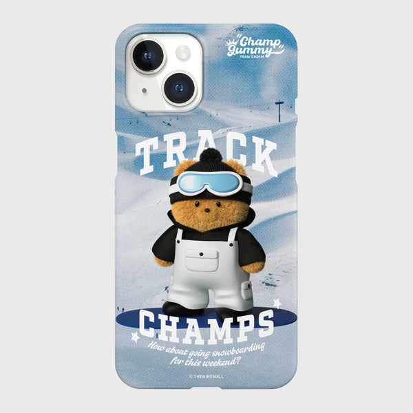 [THENINEMALL] Snowboarder Gummy Hard Phone Case (2 types)