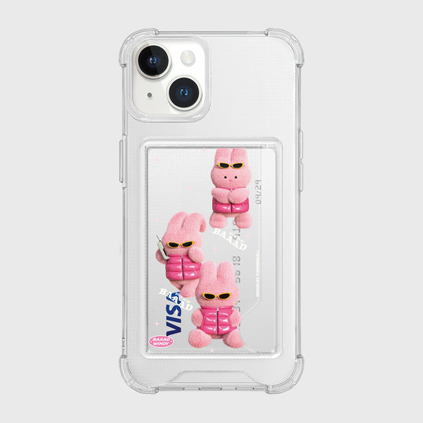 [THENINEMALL] Pattern Puffer Bad Windy Clear Phone Case (4 types)